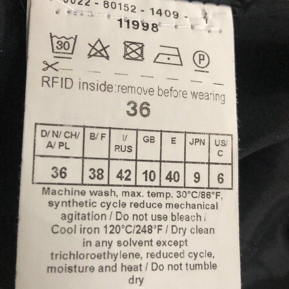 Gerry Weber Notch Collar 2 Button Poly Blend Blazer Jacket Charcoal + Black Sz 6 - Picture 11 of 13